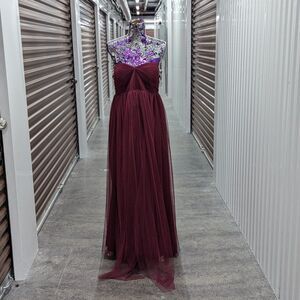Jenny Yoo Burgundy Maxi Dress